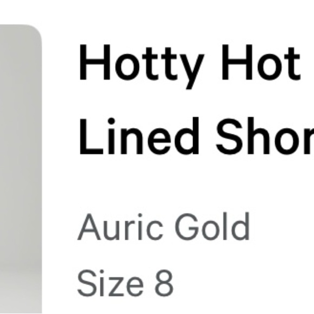 lululemon athletica Auric Gold Athletic Shorts